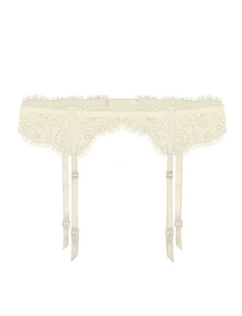 Fuchsia garter belt made of Julimex ecru lace