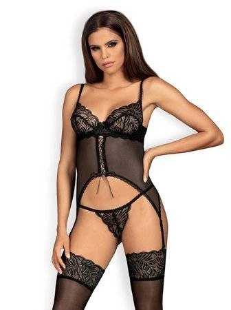 Sexy Obsessive Contica black corset and thong