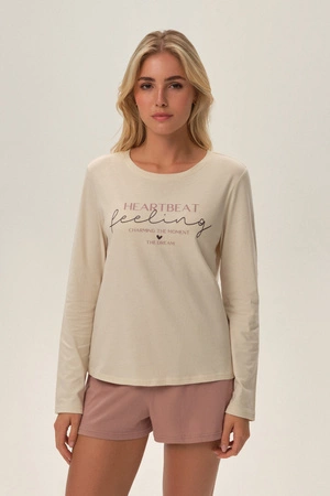 Freja Henderson Damenpyjama Creme 41868