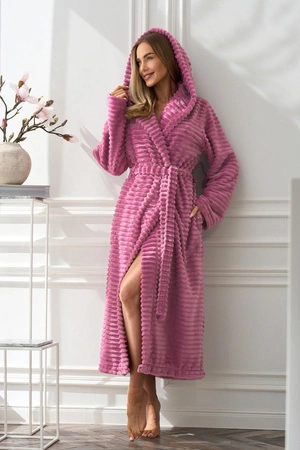 Women&#39;s long bathrobe L&amp;L Robin cherry 2599