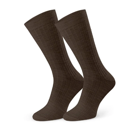 Steven men's pressure-free merino wool socks brown 130