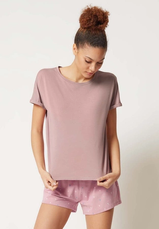 Women&#39;s bamboo T-shirt Skiny powder pink 080774