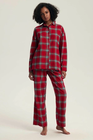 Henderson Dalisa women's zip-up pajamas red 43716