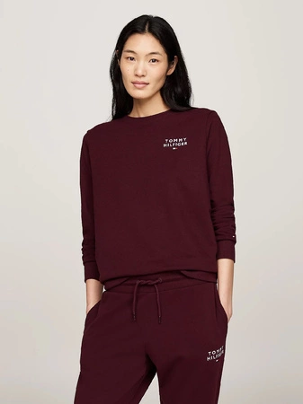 Tommy Hilfiger women&#39;s sweatshirt burgundy UW0UW04521