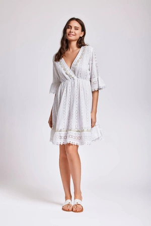 Giorgia Iconique guipure dress white IC24-002
