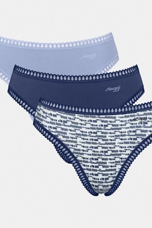 Sloggi – Go Crush – Höschen mit hohem Beinausschnitt, C3P, 3er-Pack, Marineblau