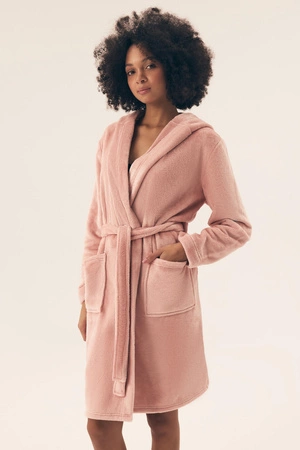 Bird Henderson Damen-Bademantel mit Kapuze, Rosa, 42877