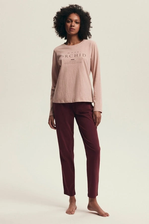 Henderson Dorla women&#39;s cotton pajamas pink and burgundy 43733