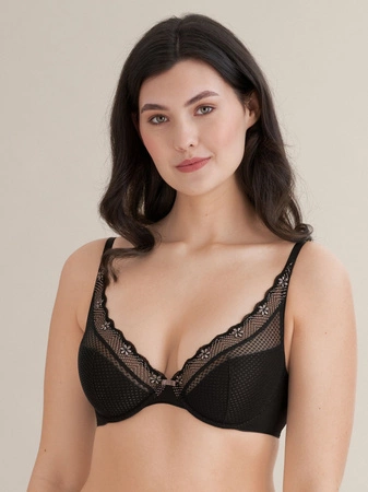 Full cup bra with removable underwires in black 24h Absolute Soft