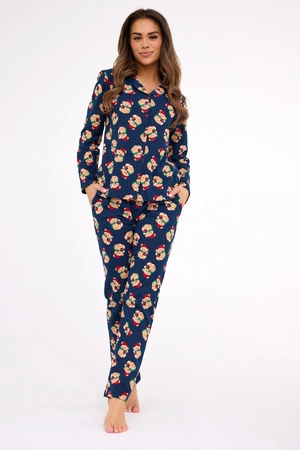 Piżama damska z bawełny Teddy 5 Cornette granatowa 482/459 DR