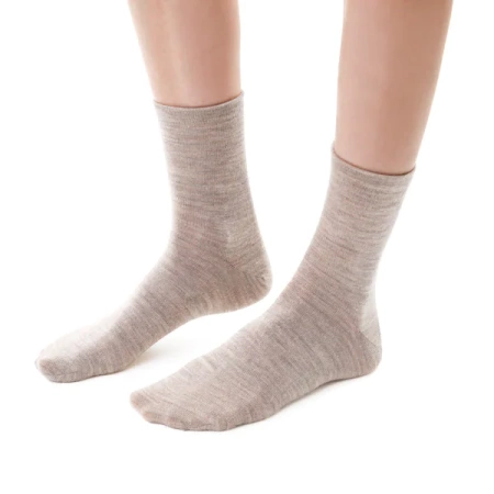 Steven Damensocken aus Merinowolle, Beige 130