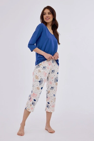 Women's modal pajama 3/4 sleeve Gina Cornette jeans 841/391