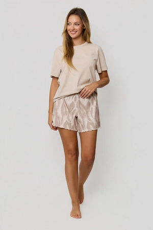 Mefemi Noelia Damenpyjama beige PC82