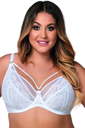 Soft bra with stripes Ava white AV 1824