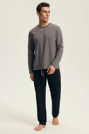 Henderson Neuer Herren-Baumwollpyjama, Graphit, 43455