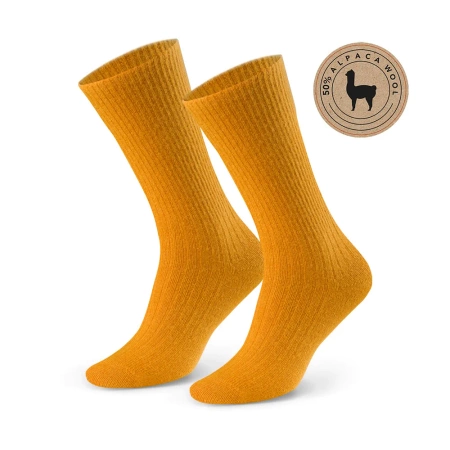 Women's socks 50% alpaca wool Steven honey 044