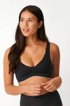 Biustonosz Sloggi zero feel lace 2.0 bralette czarny