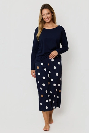 Mefemi Oceane 7/8 women's viscose pajamas navy blue PS75