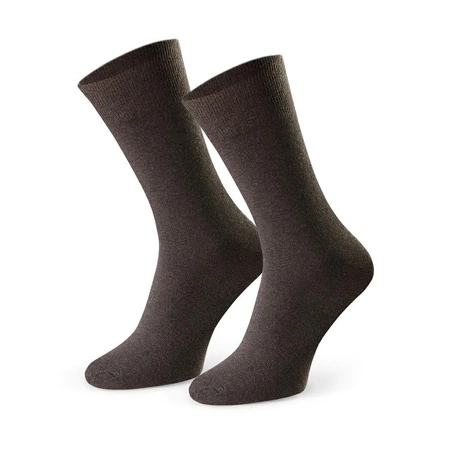 Steven Herren Baumwollsocken Melange Dunkelbraun 056