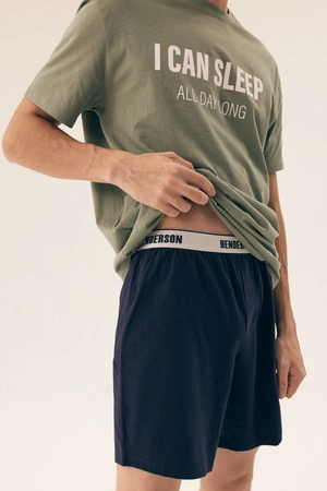 Herren Baumwollpyjama Henderson Sleeper 42614 grün