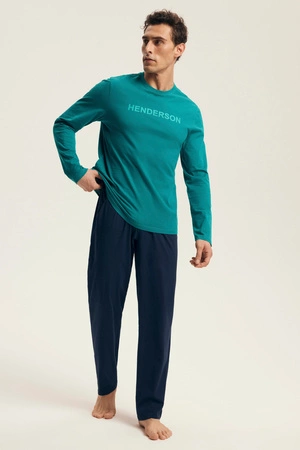 Herren-Baumwollpyjama Henderson Vise marine 43490