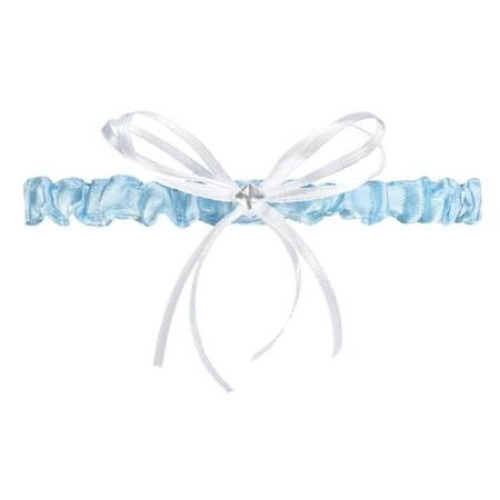 Strumpfband mit Schleife Julimex Tokyo blau PW-16