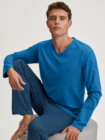 Calida Relax Imprint 2 Men's Pajamas Blue 47487