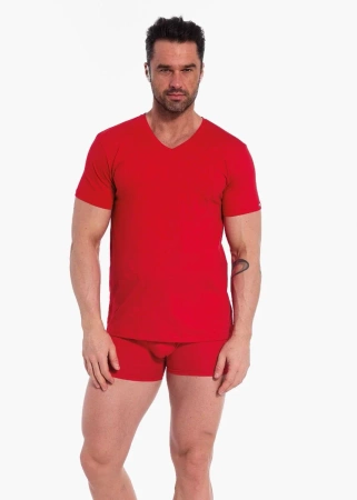 Koszulka męska krótki rękaw Cornette Authentic czerwona 201/09