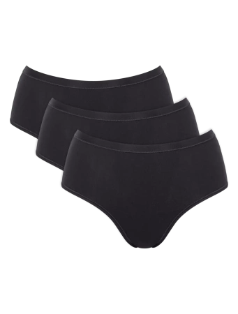 Majtki damskie Sloggi Go Daily Cotton Midi 3 pack czarne