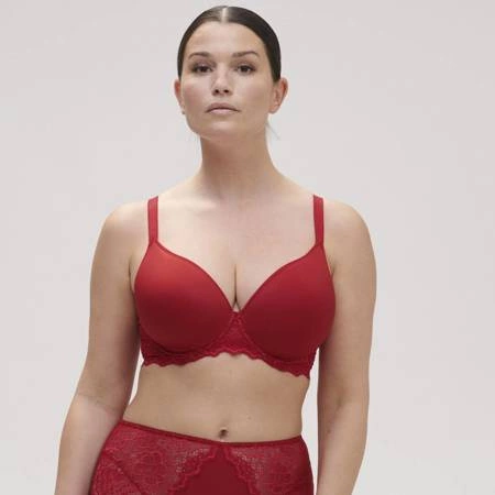 Biustonosz spacer 3D Simone Perele Caresse czerwony 12A316