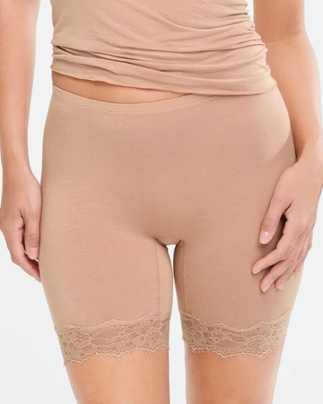 Majtki damskie z nogawkami Speidel Cashmere Dreams beżowe 9206