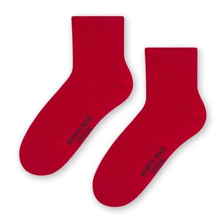 Steven Damensocken aus Merinowolle, Rot 130
