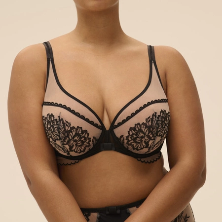 Biustonosz miękki Simone Perele Romance czarny 1G2319