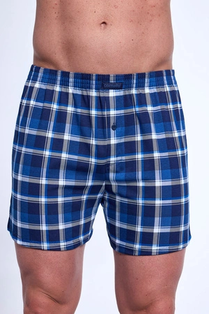 Lockere Herren-Boxershorts Comfort Cornette aus Baumwolle, Marineblau 002/318