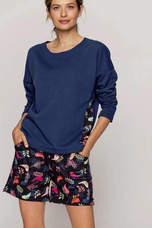 Piżama damska dres bawełniana Cana 932 granatowa