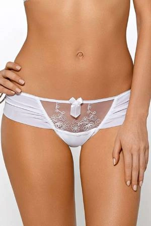 Women&#39;s tai panties with tulle Olga Nipplex white