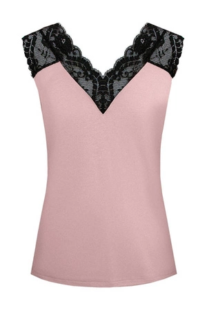 Mefemi Margot Damen Spitzentop, rosa PG81