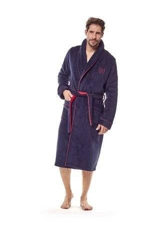 Szlafrok męski ciepły Henderson Got 36375 granatowy