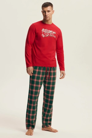 Henderson Nougat Herren-Baumwollpyjama rot 43459