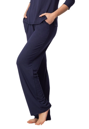 Marineblaue lange Mefemi-Schlafhose von Margot