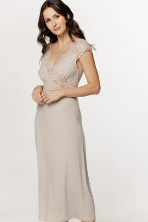 Coemi taupe women's lace nightgown 261C402