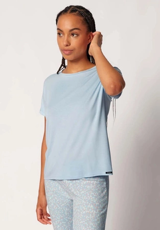 Koszulka damska t-shirt z bambusa Skiny niebieska 080774