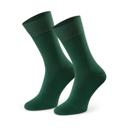Steven Men's Cotton Suit Socks Dark Green 056
