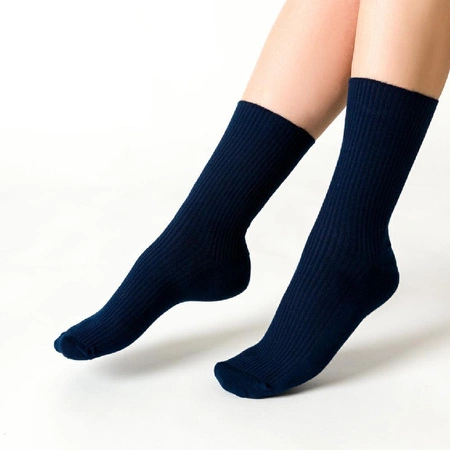 Steven Damen Druckfreie Socken Marineblau 062