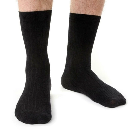 Steven men's pressure-free merino wool socks, black 130