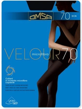 Velor 70den Omsa black opaque tights