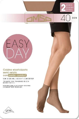 Skarpetki damskie Omsa EasyDay 40DEN 2 pary czarne
