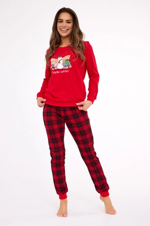 Damen Baumwollpyjama Winter Cornette rot 671/421