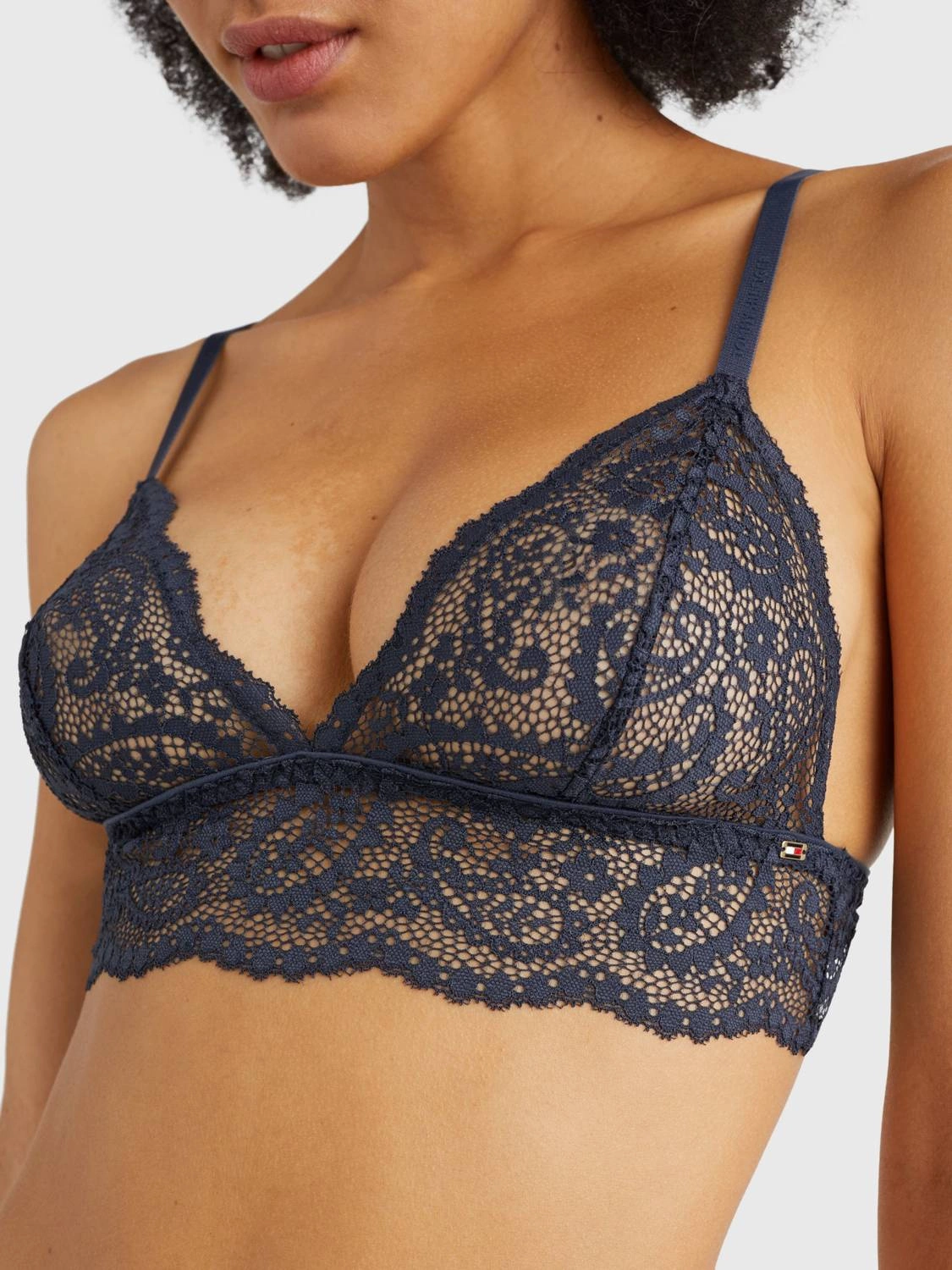 Bralette aus Spitze Tommy Hilfiger marineblau UW0UW03807