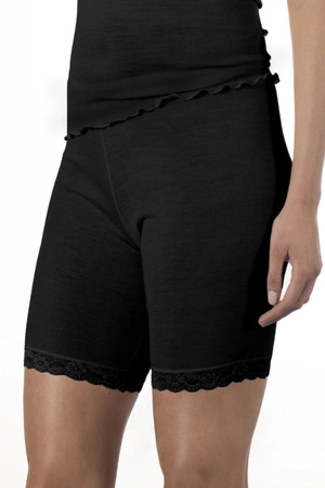 Damenslip lang Wolle mit Seide Nina Von C schwarz 29220846